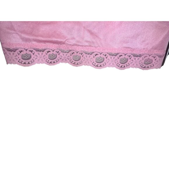 VTG Body Lites JCPenney Pink Lace Trim Full Slip Dress Womens USA Size 34 - Picture 2 of 8
